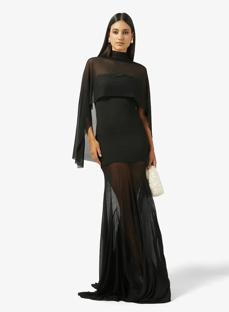 Ella Limited Edition  Bandeau Dress With Sheer Hem for Women | Best Price UAE
